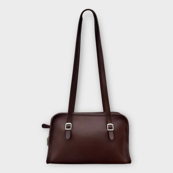 Vintage Coach 9051 Swing Zip Mahogany Glove-Tanned Leather Shoulder Bag Purse 98 - Picture 4 of 14